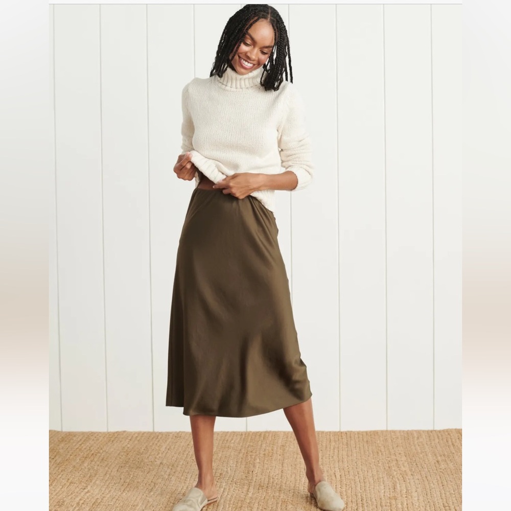 Jenni Kayne Dark Brown Slip Skirt
